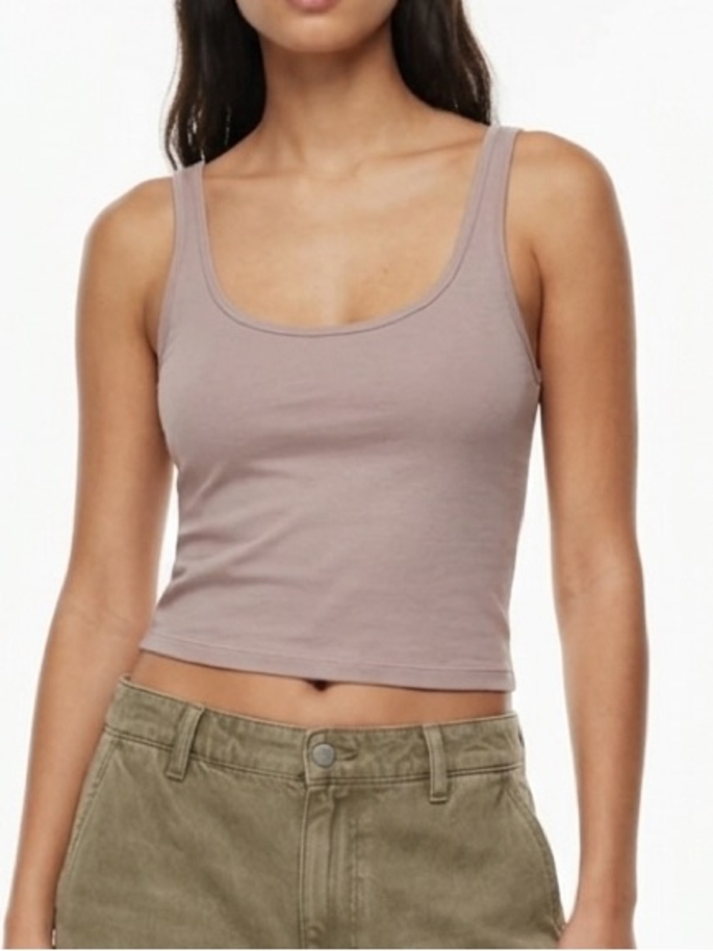 Aritzia Mauve Tank Crop Top